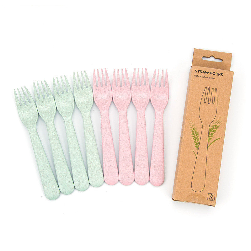 Wheat Straw Cutlery Set, Cups, Dishes, Forks, Spoons, Drop-Proof Dishes Wholesale Maisonore
