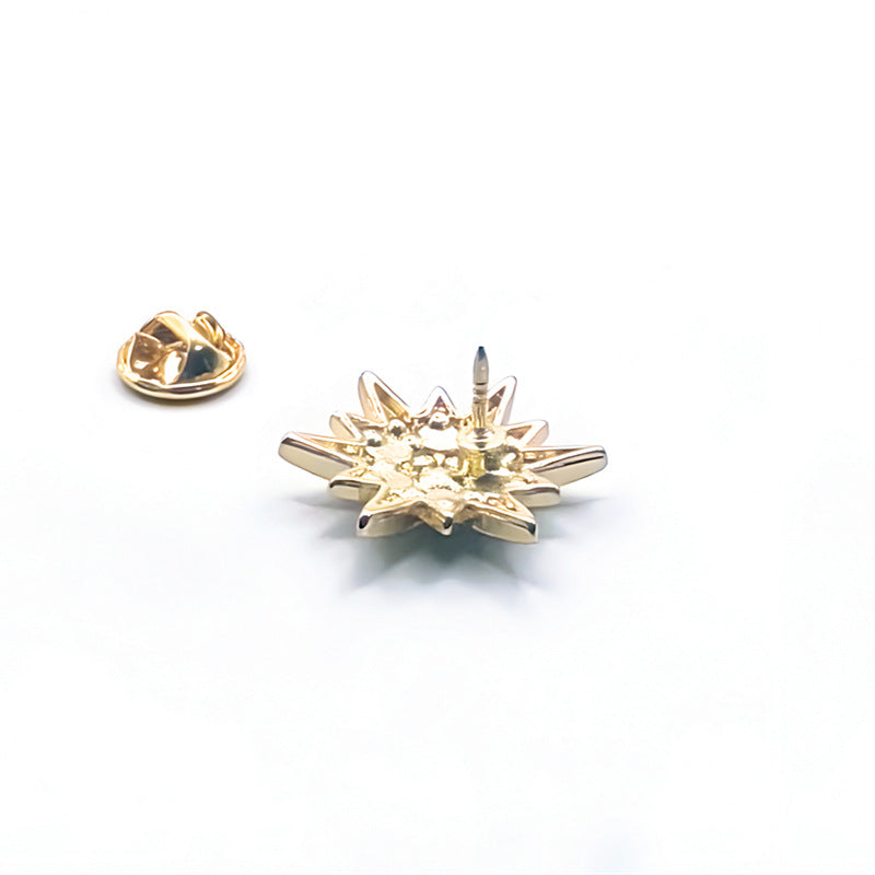 Men's Diamond Six-pointed Star Badge Badge Exquisite Brooch Boutonniere Maisonore