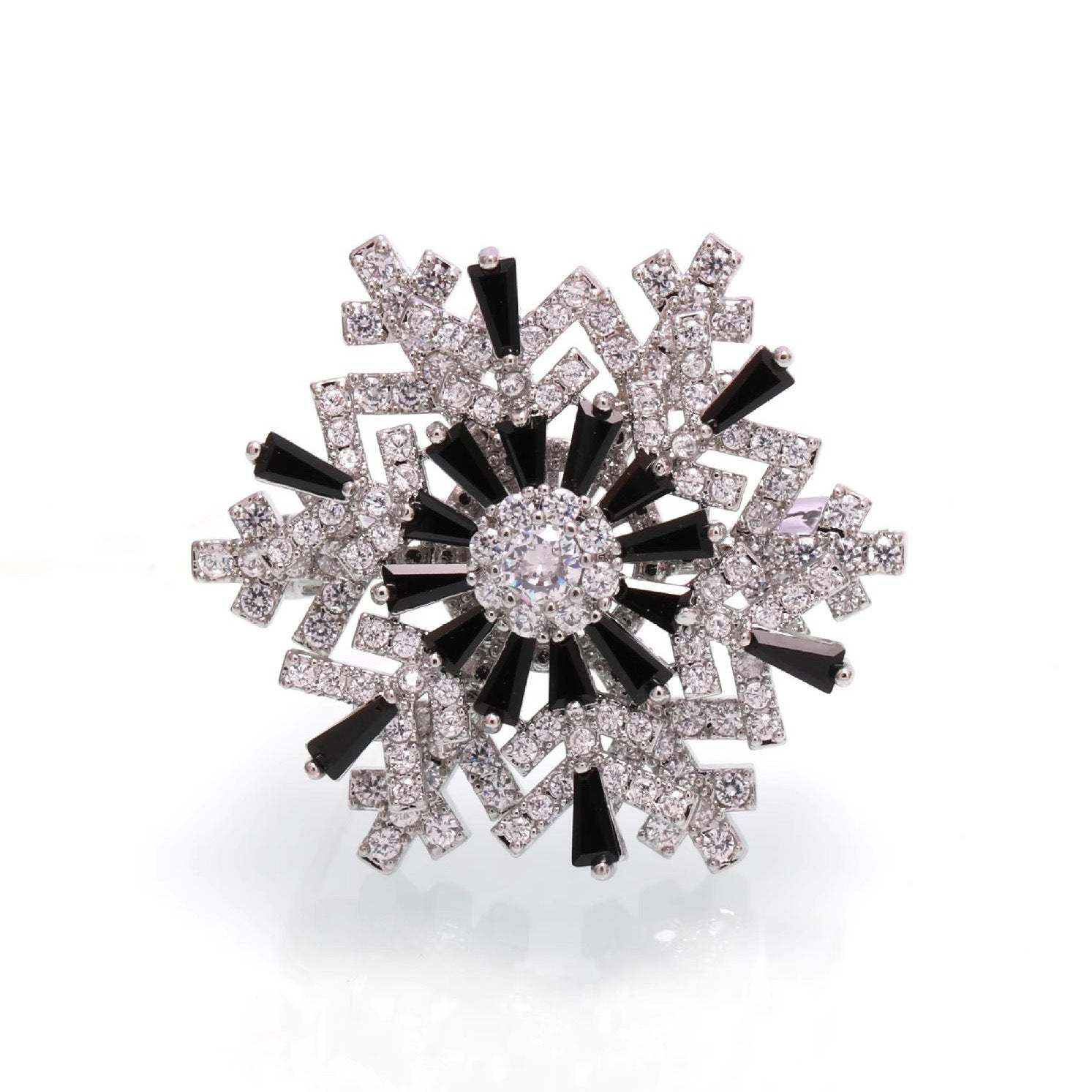 Luxury Good Luck Comes Brooch High-end Women's Exquisite Spinning Snowflake Pin Niche Design Corsage Maisonore