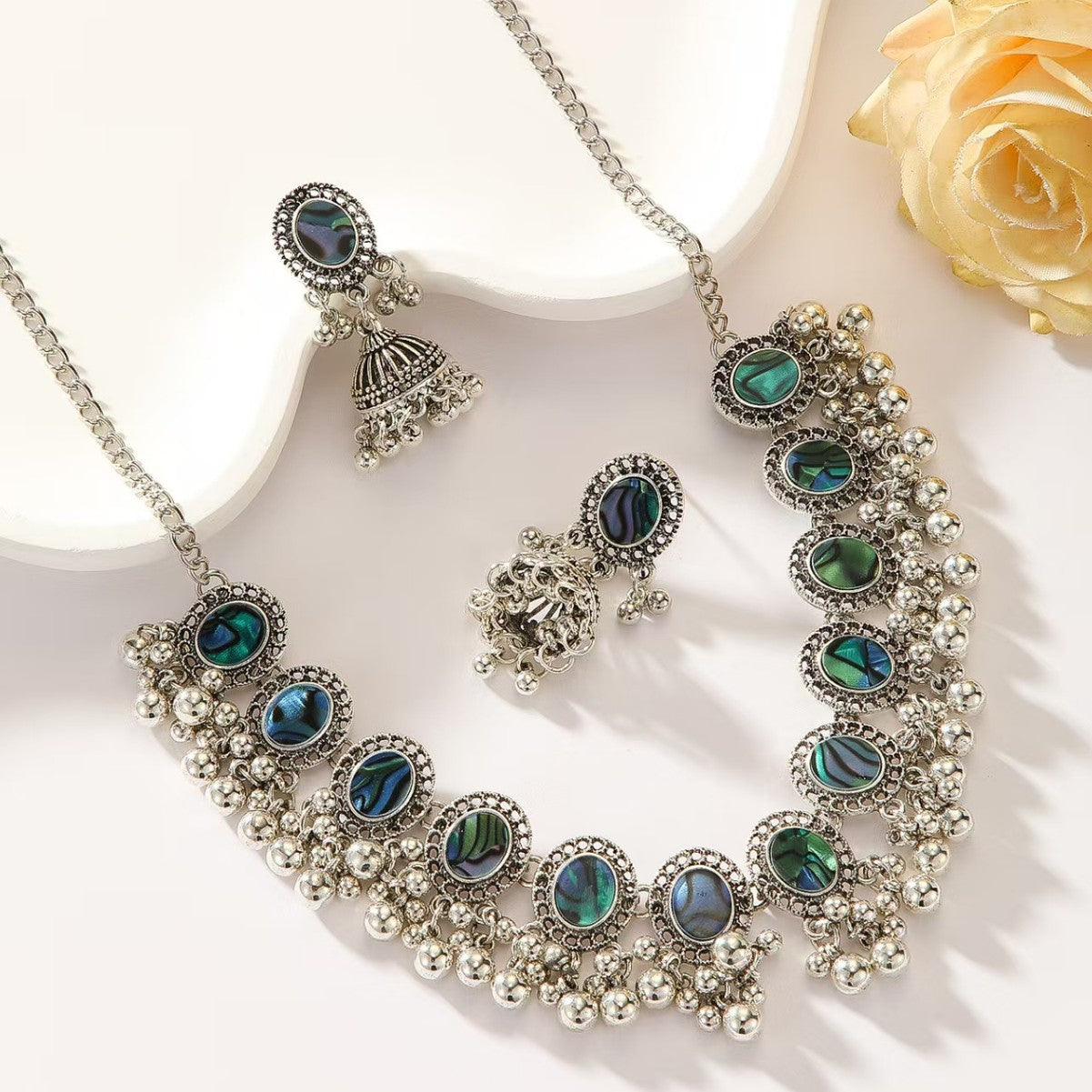 European And American Retro Indian Style Abalone Shell Bohemian Round Ethnic Style Maisonore