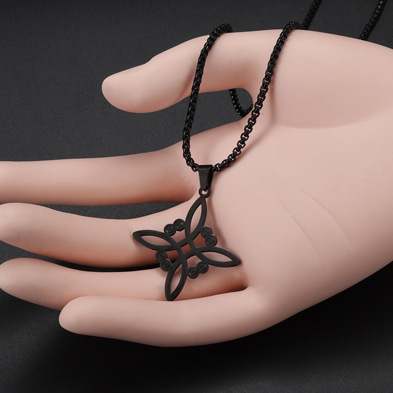 Sweet Classic Witch Knot Bracelet Ring Women's Stainless Steel Maisonore