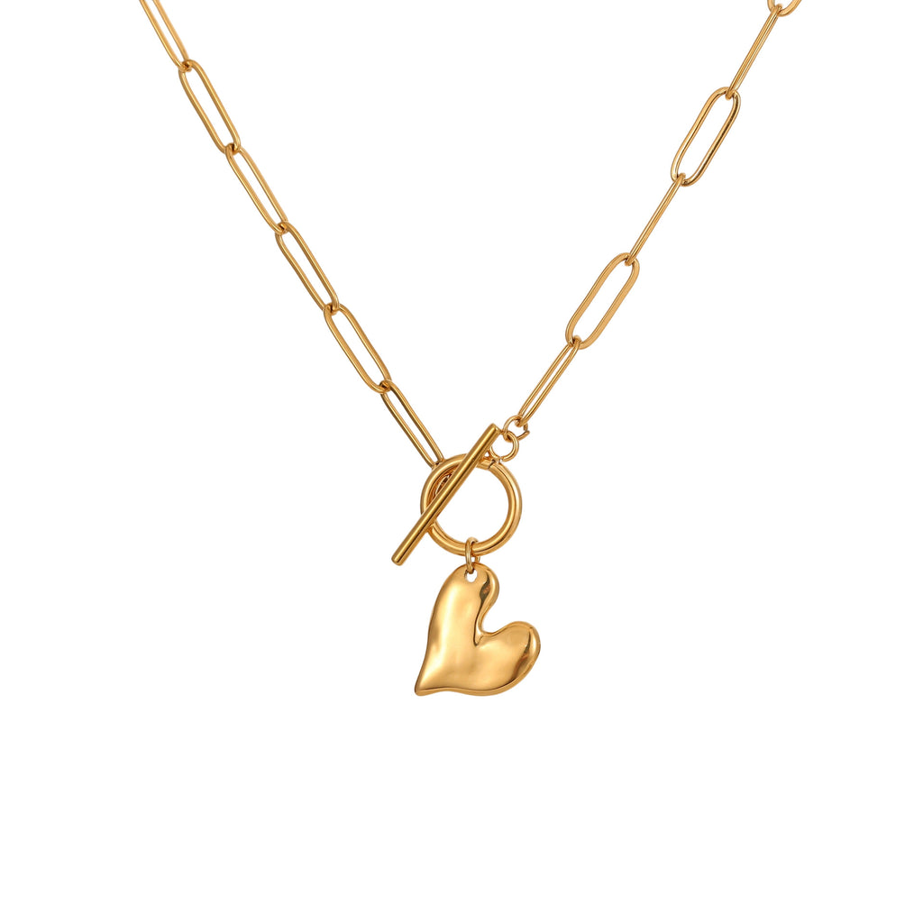 Irregular Heart Pendant Necklace Non-fading Bracelet maisonore shop