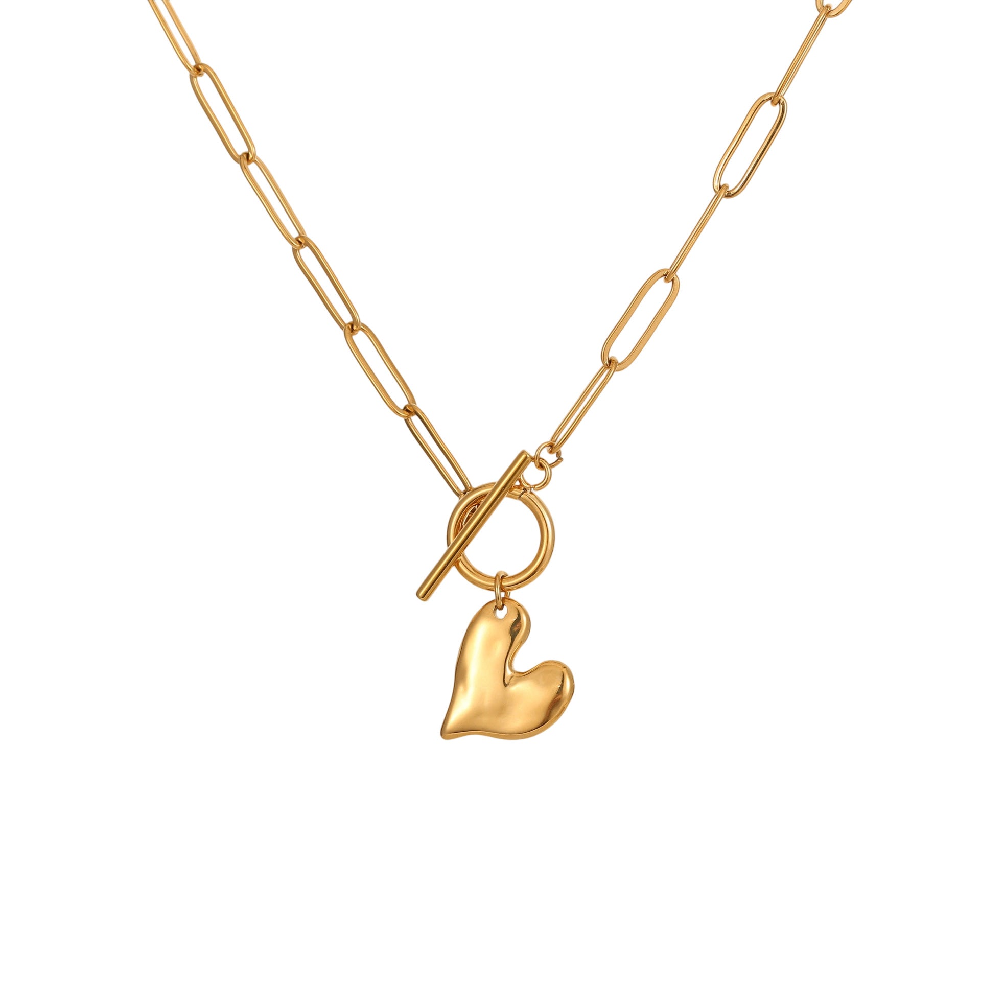 Irregular Heart Pendant Necklace Non-fading Bracelet maisonore shop