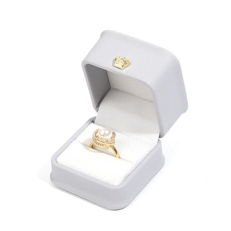 Crown Rounded Ring Jewelry Pendant Brace Lace Bracelet Packing Box maisonore shop