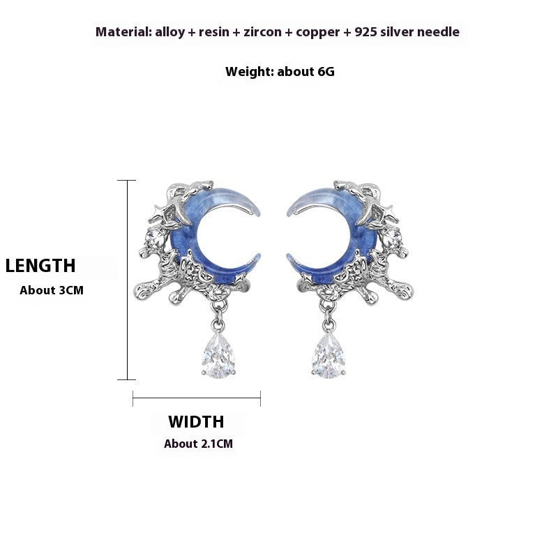 Blue Moon Series Fashion Necklace Earring Ring Maisonore