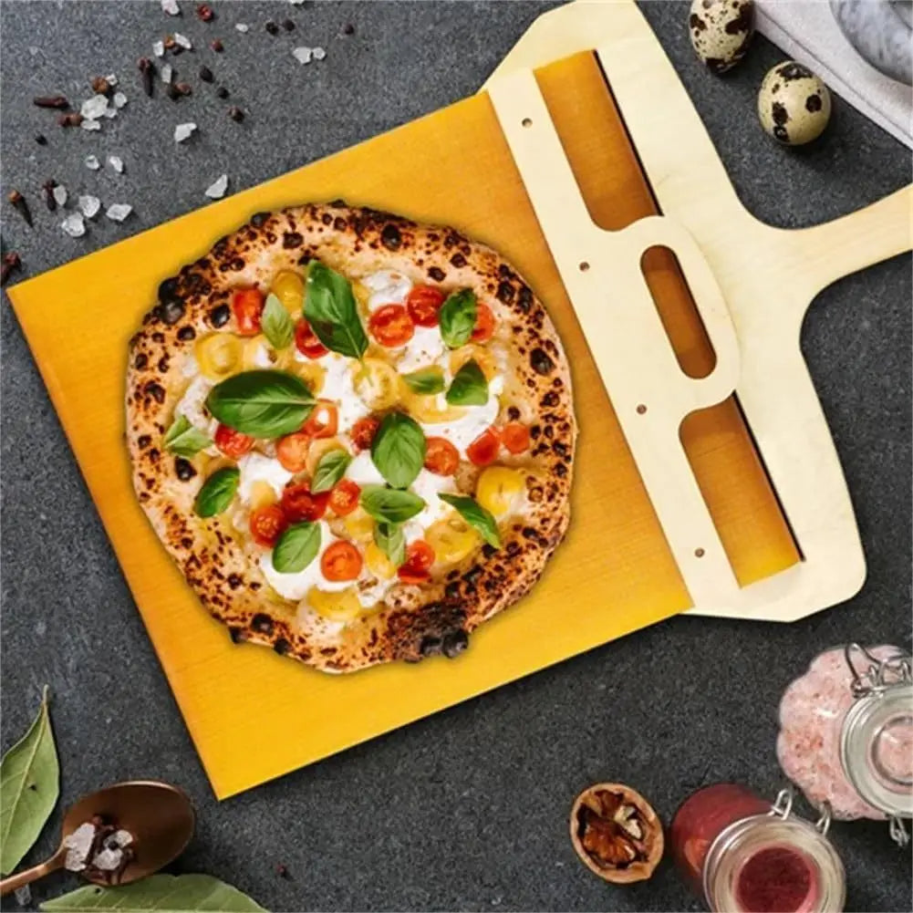 Kitchen Gadgets Sliding Pizza Shovel Non Stick Pizza Smooth Cutting Board Storage Transfer Board Kitchen Baking Tool Maisonore