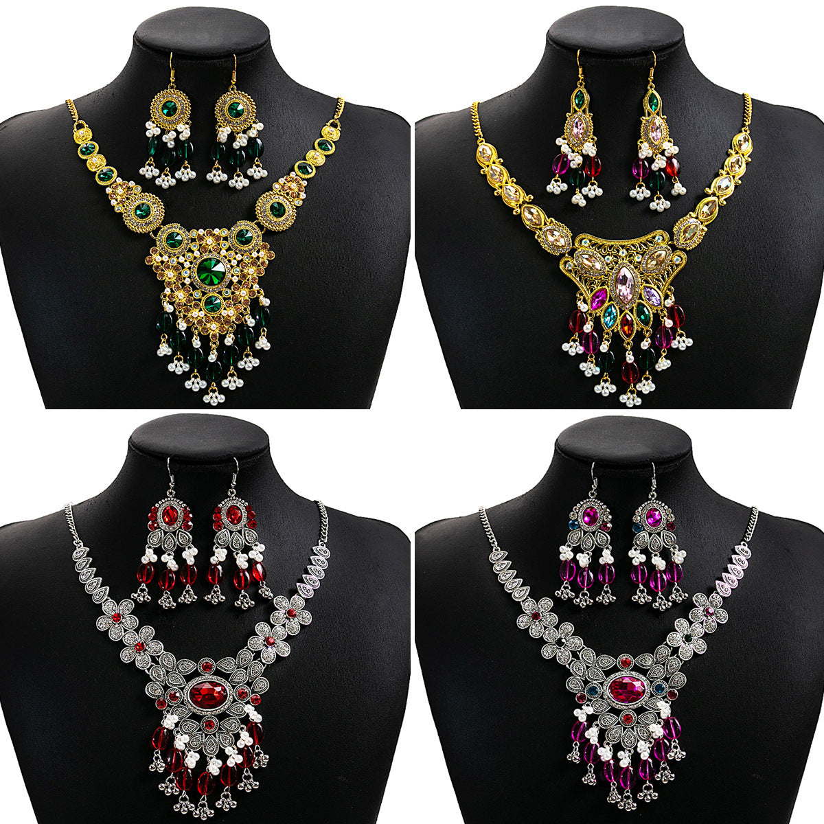 European And American Luxurious Exaggerating Jewelry Suit Retro maisonore shop