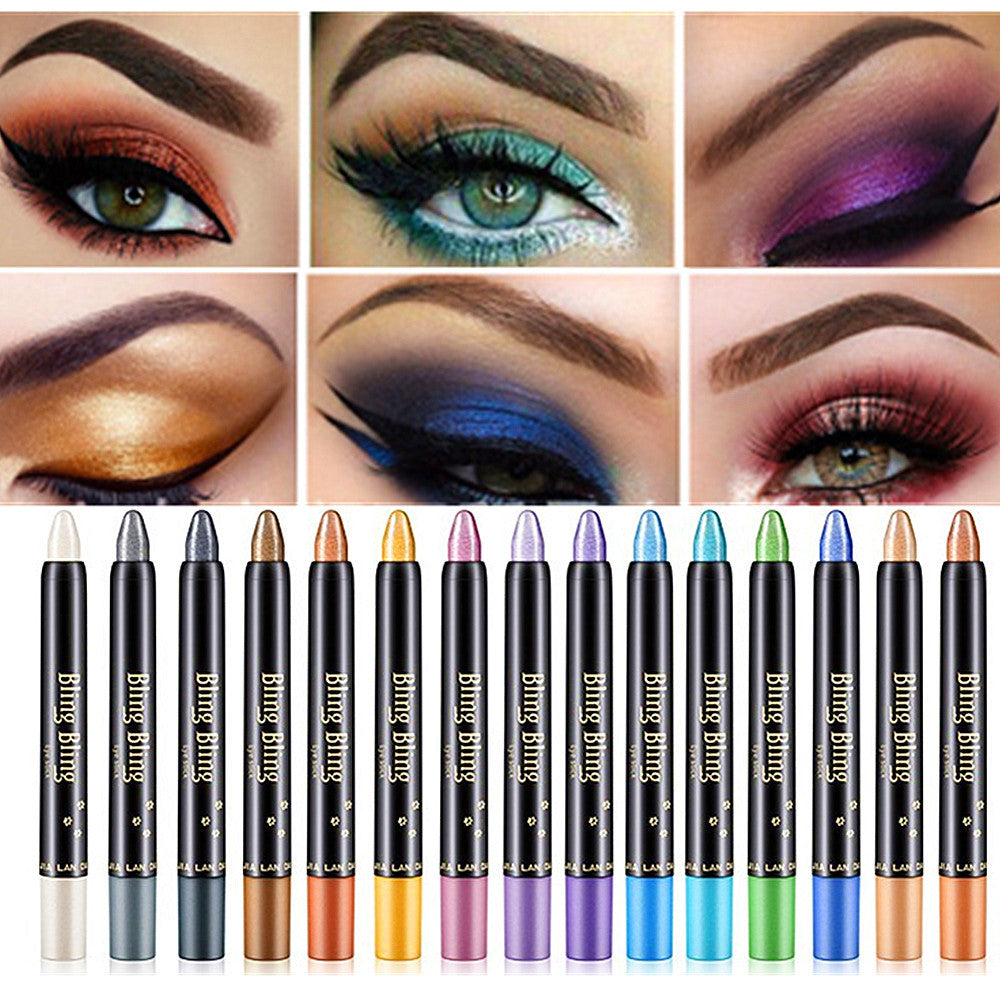 Pearlescent Silkworm Eyeshadow Pen Lasting Waterproof And Not Blooming Shiny Pearlescent Gel Pen 15 Color Eye Shadow Pen Maisonore