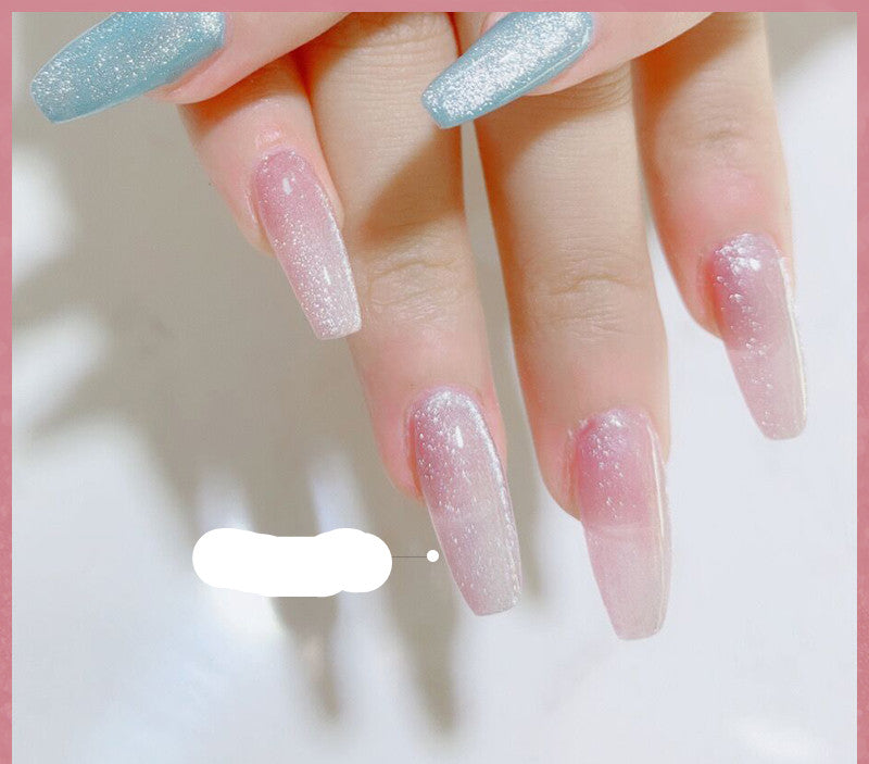 Milk Tea Crystal Stone Cat Eye Nail Polish Maisonore
