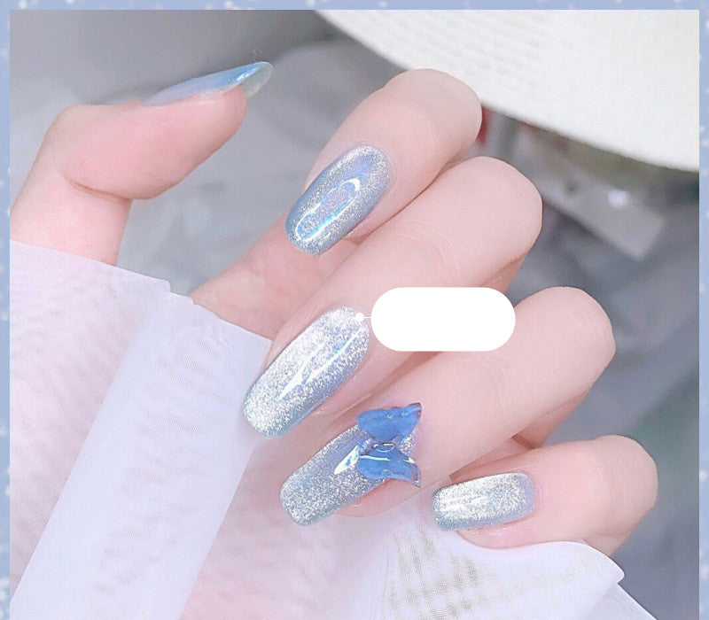 Milk Tea Crystal Stone Cat Eye Nail Polish Maisonore