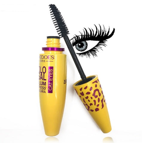 Growth Mascara Leopard-shaped Yellow Tube Thick Curling Waterproof Mascara Maisonore