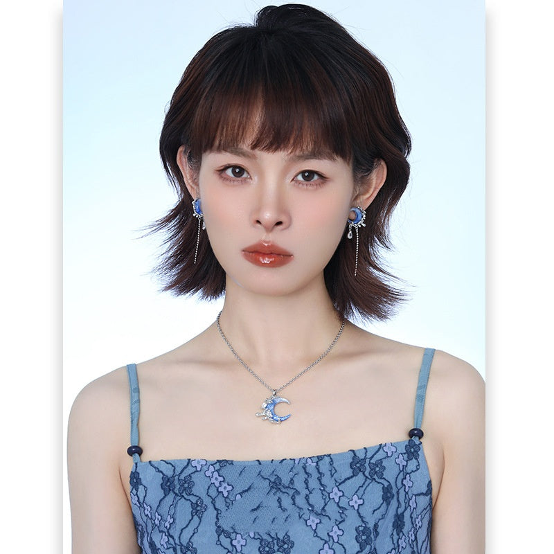Blue Moon Series Fashion Necklace Earring Ring Maisonore