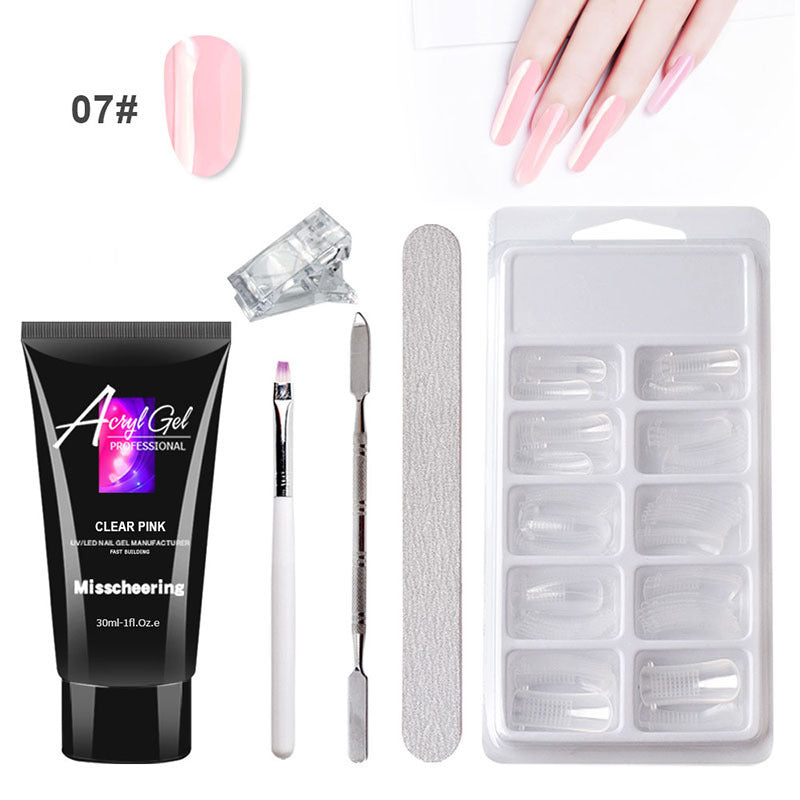 Painless Extension Gel Nail Art Without Paper Holder Quick Model Painless Crystal Gel Set Maisonore