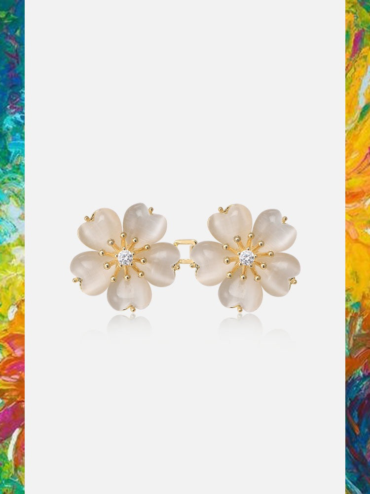 Cherry Blossom Belt Buckle Brooch For Women Maisonore