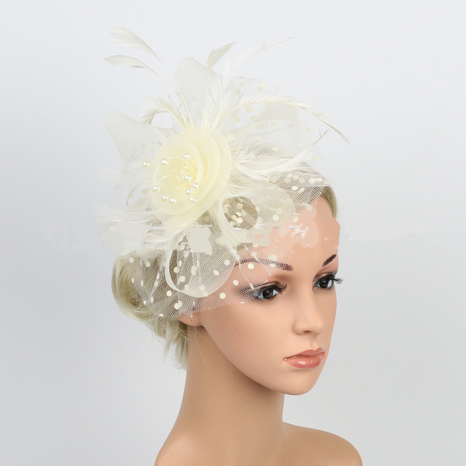 Headwear Bridal Hair Accessories Mesh Billycock Headband Maisonore