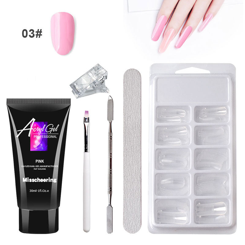 Painless Extension Gel Nail Art Without Paper Holder Quick Model Painless Crystal Gel Set Maisonore