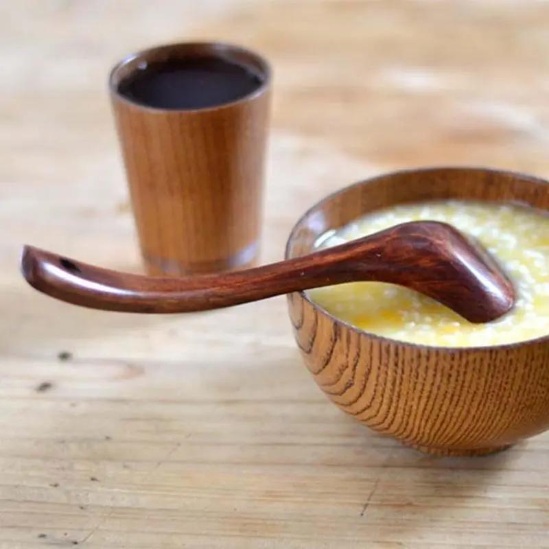 Long Handled Wooden Soup Spoons Bamboo  Wood  Kitchen Cooking Utensil Tools eprolo