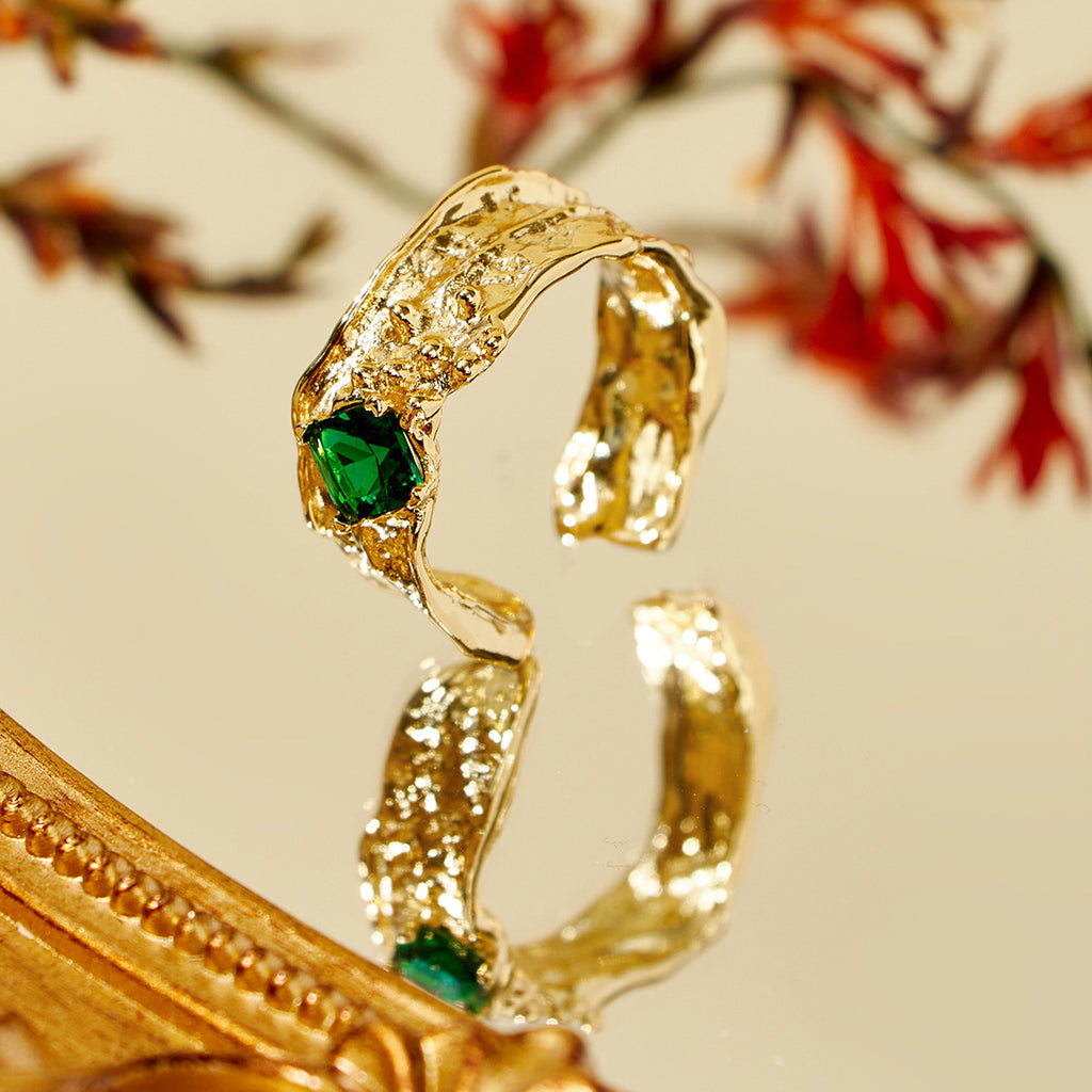 Irregular Zircon Ring Fashion Retro Ladies Maisonore