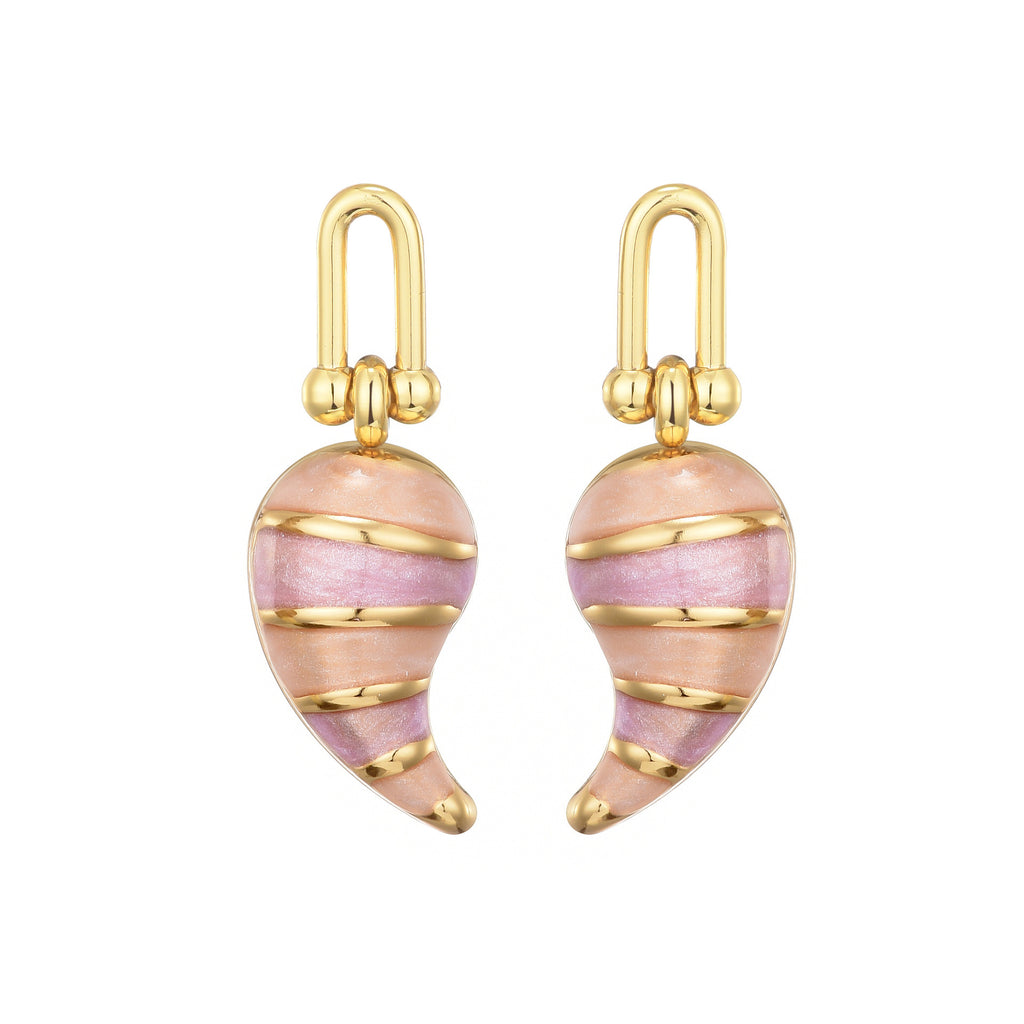 Elegant Drop-shaped Design Earrings U-shaped Buckle Stainless Steel Drop Oil Maisonore
