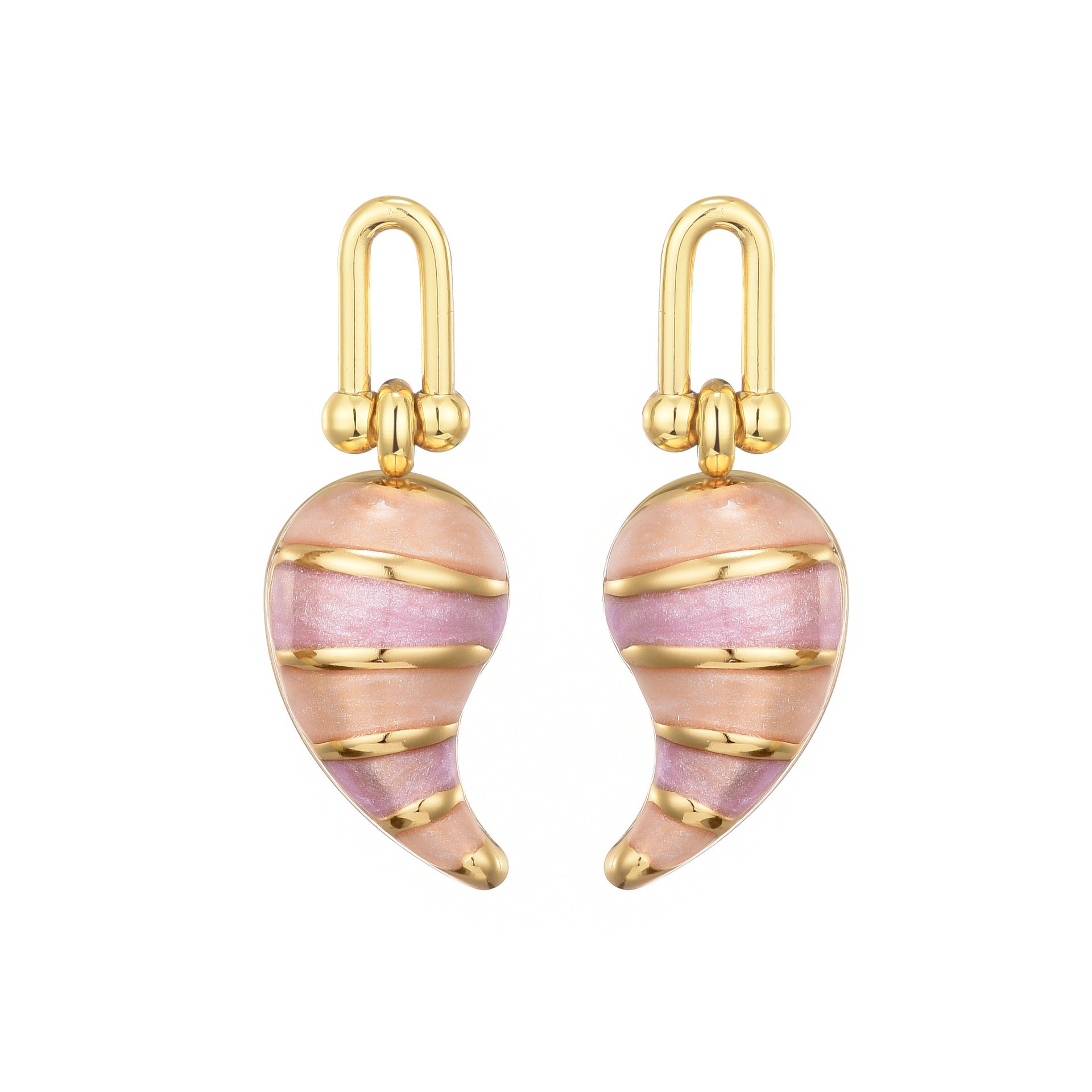 Elegant Drop-shaped Design Earrings U-shaped Buckle Stainless Steel Drop Oil Maisonore
