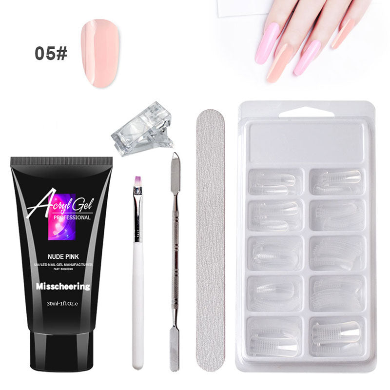 Painless Extension Gel Nail Art Without Paper Holder Quick Model Painless Crystal Gel Set Maisonore