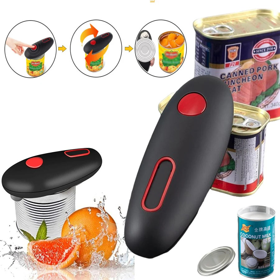 Electric Can Opener Automatic Jar Bottle Can Machine One Touch Portable Kitchen Hand Free Opening Opener Tool Gadgets Maisonore