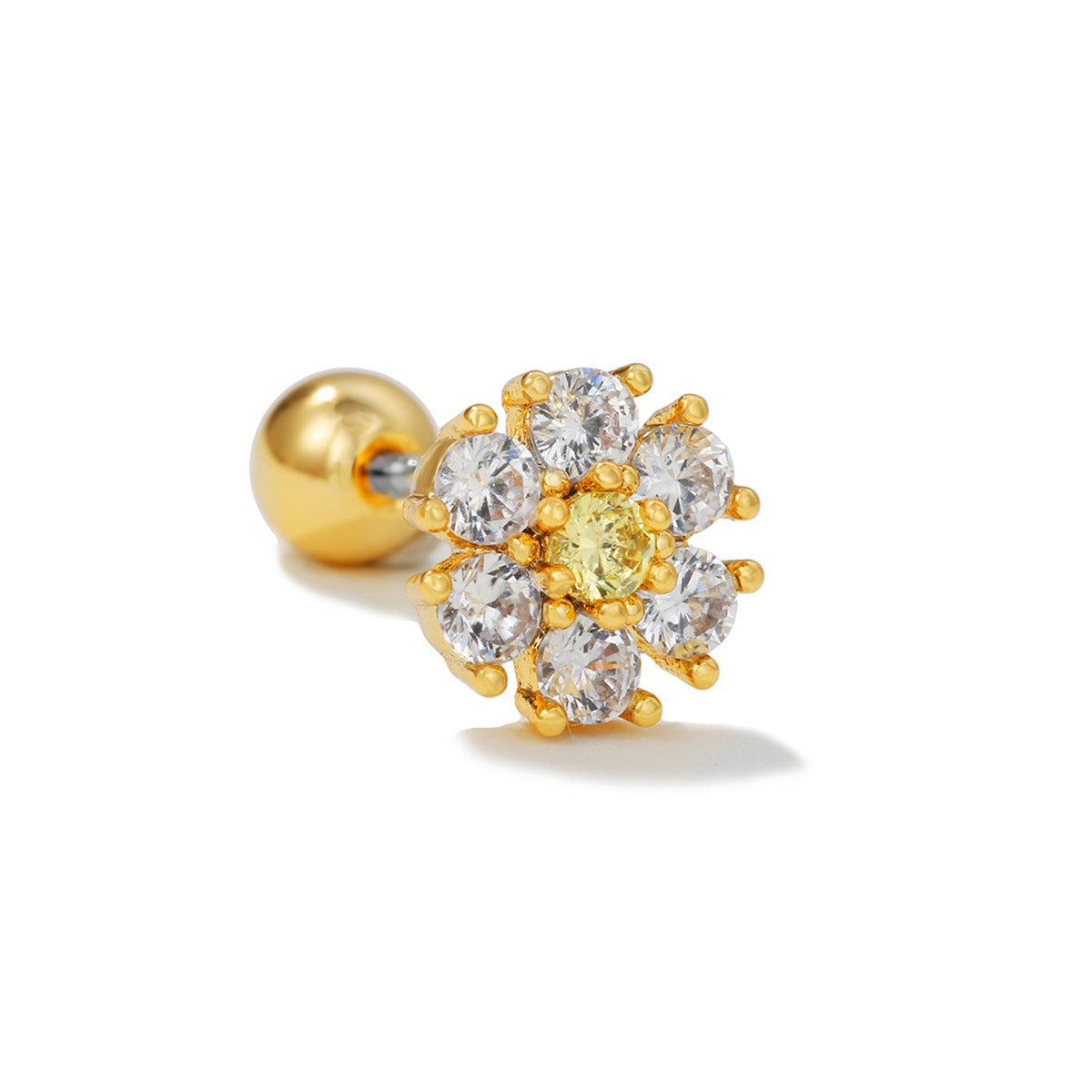 Korean-style Tassel Flower Screw Ball Ear Cartilage Piercing Maisonore