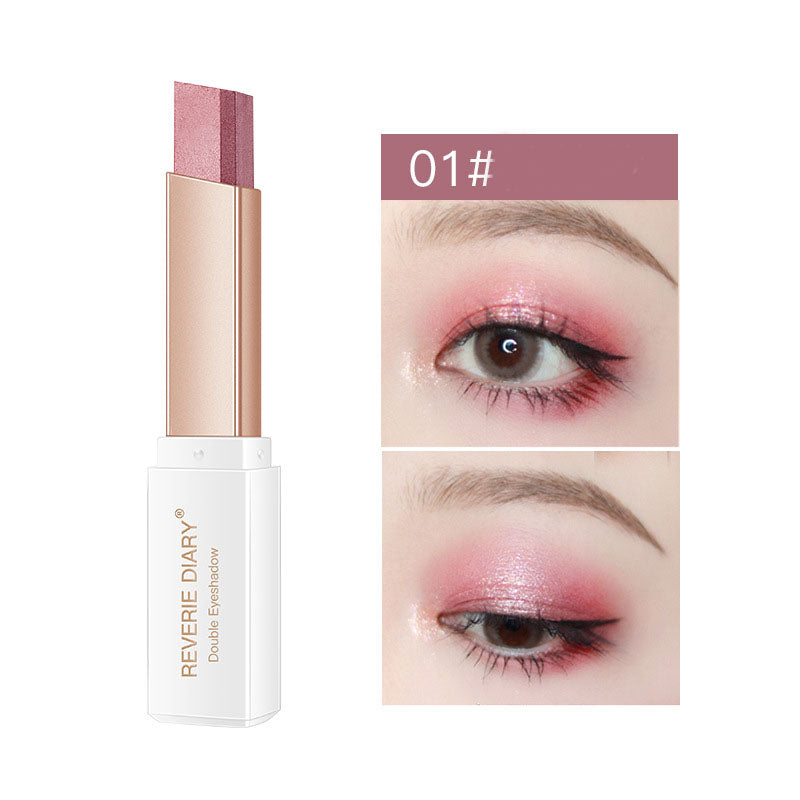 Lazy Eyeshadow Stick Stereo Gradient Shimmer Double Color Eye Shadow Pen Waterproof Easy To Wear Eyeshadow Maisonore