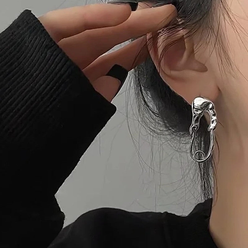 Asymmetric Heart Tassel Diamond Earrings For Women eprolo