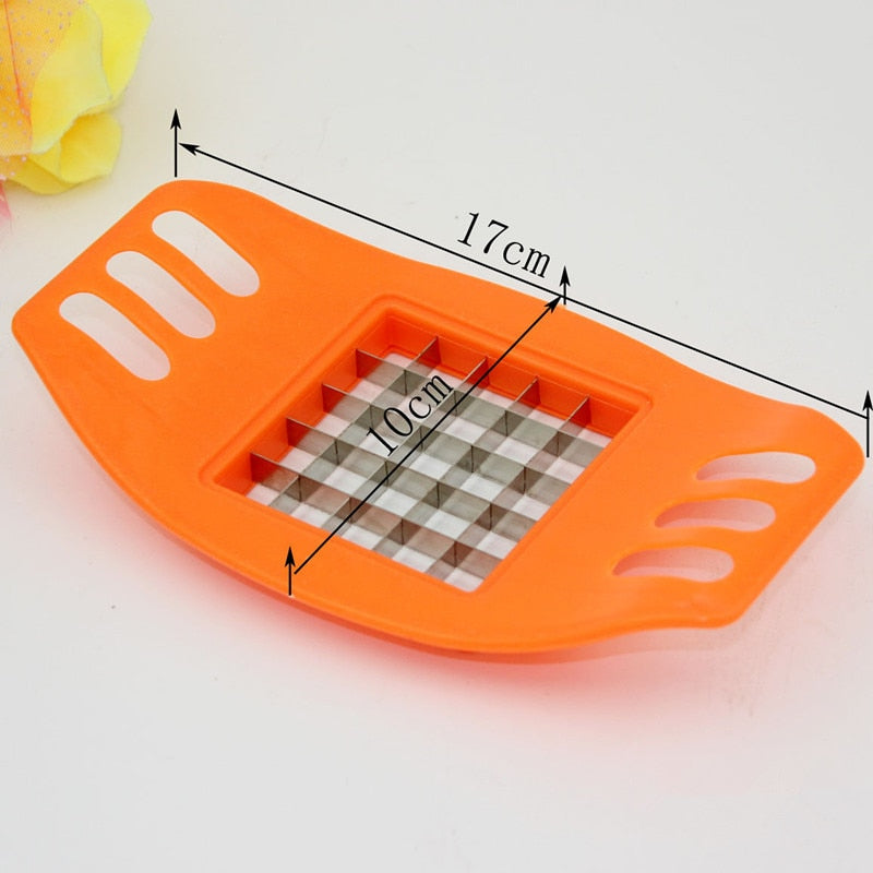 kitchen gadgets 2 Blades Potato Cutter Chopper Stainless French Fries Slicer for kitchen cortador de vegetales Home Kitchen Tool Maisonore