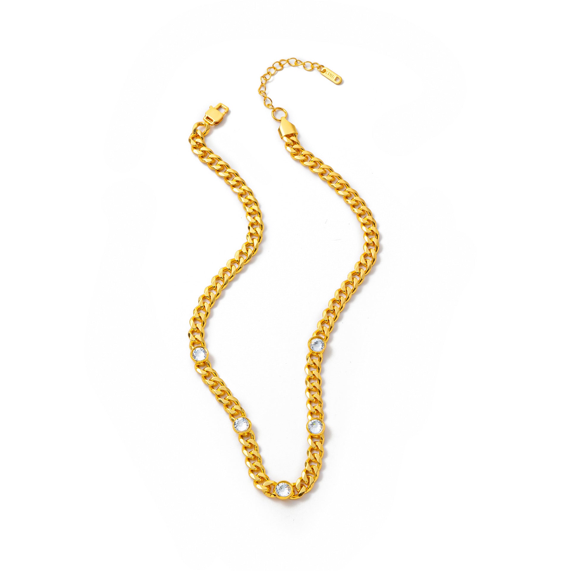 Electroplating Gold Hip-hop Titanium Steel Bracelet Necklace Color Protection maisonore shop