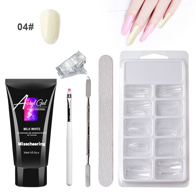 Painless Extension Gel Nail Art Without Paper Holder Quick Model Painless Crystal Gel Set Maisonore