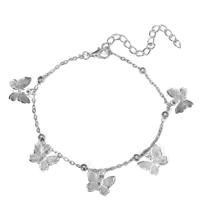 Fashion Ornament New Beach Foot Ornaments Hollow Butterfly Handmade Anklet For Women Maisonore