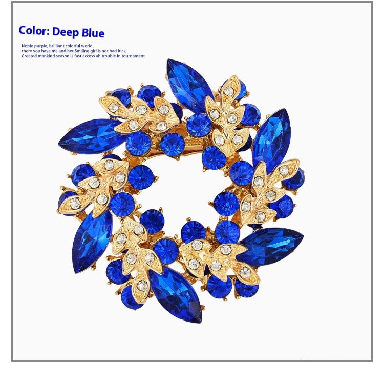 Korean Style Bauhinia Brooch Scarf Pin Dual-use Fashion Crystal Diamond Brooch Maisonore