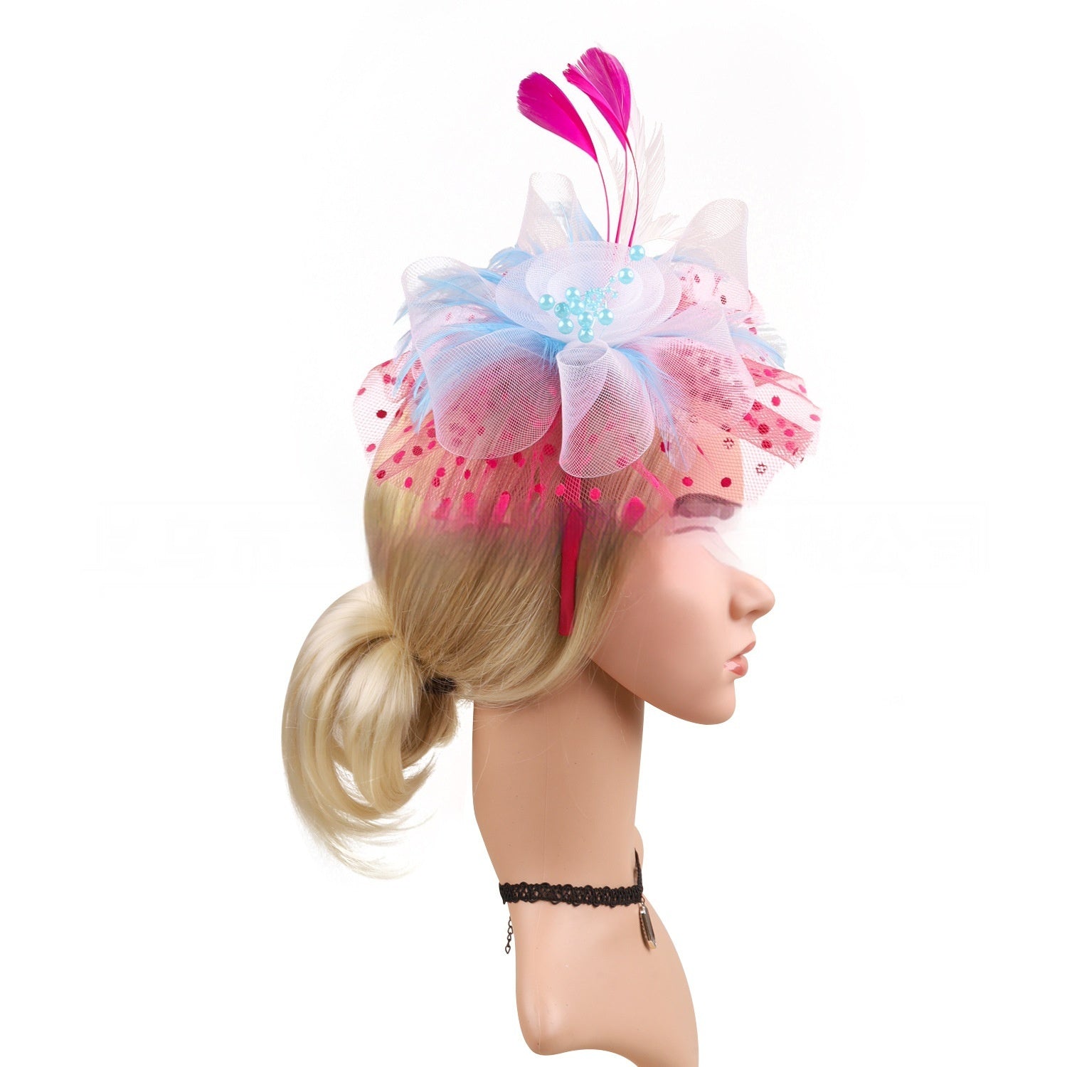 Headwear Bridal Hair Accessories Mesh Billycock Headband Maisonore