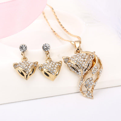 Fox necklace earring set Maisonore
