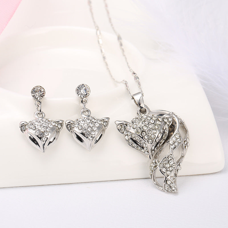 Fox necklace earring set Maisonore