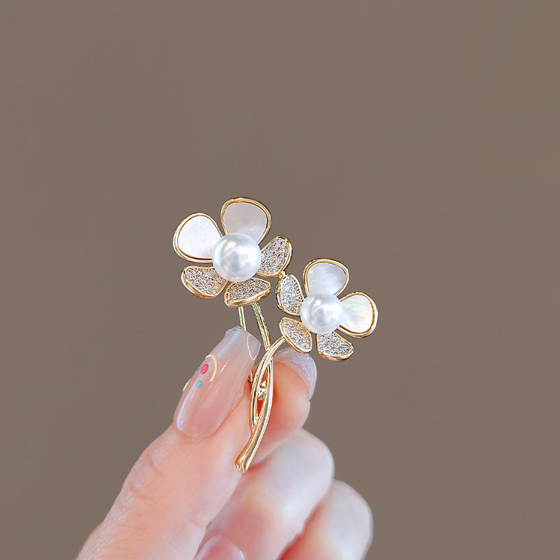 New Alloy Brooch High Sense Niche High-end Pin Coat Suit High-end All-match Corsage Maisonore