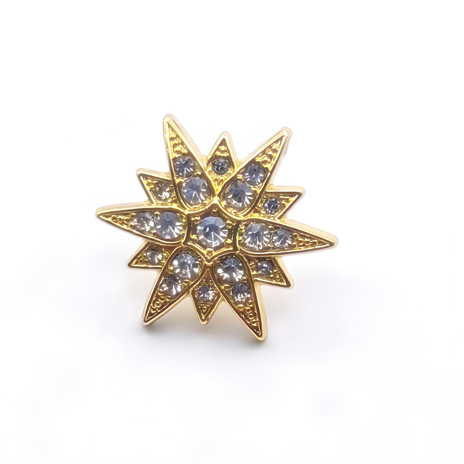 Men's Diamond Six-pointed Star Badge Badge Exquisite Brooch Boutonniere Maisonore