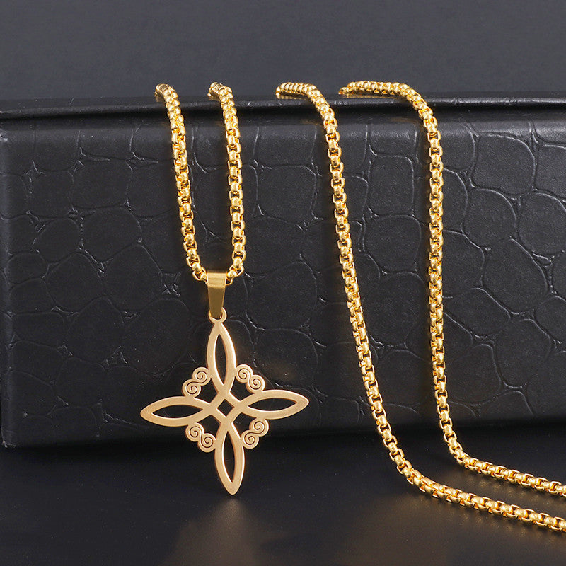 Sweet Classic Witch Knot Bracelet Ring Women's Stainless Steel Maisonore