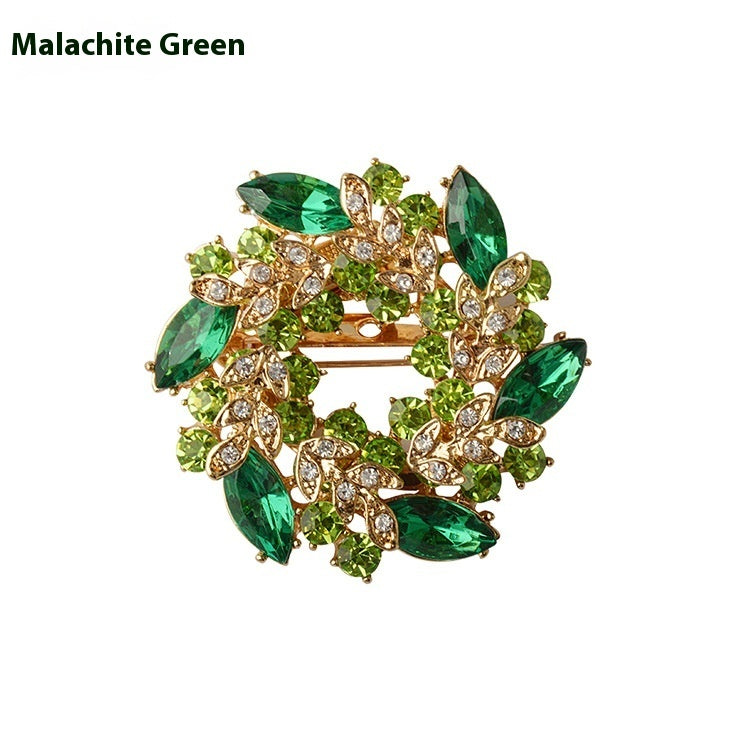 Korean Style Bauhinia Brooch Scarf Pin Dual-use Fashion Crystal Diamond Brooch Maisonore