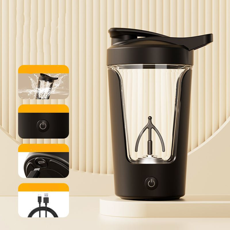 400ML 14oz Electric Protein Powder Mixing Cup Automatic Shaker Mixer Shake Bottle Milk Coffee Blender Kettle Fro Gym 1200mAh Maisonore