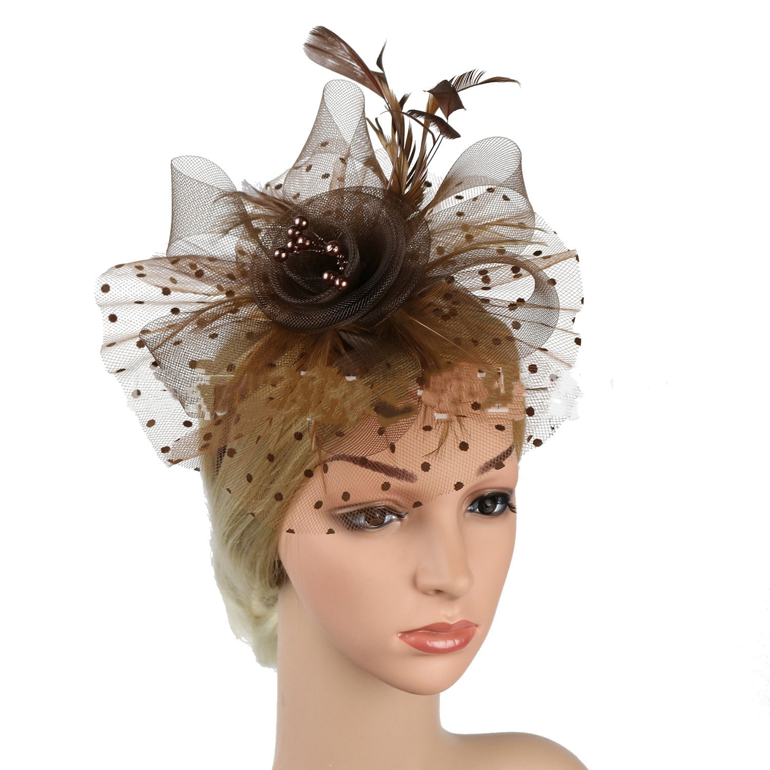 Headwear Bridal Hair Accessories Mesh Billycock Headband Maisonore