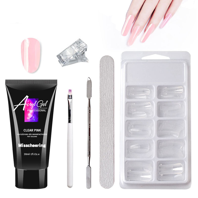 Painless Extension Gel Nail Art Without Paper Holder Quick Model Painless Crystal Gel Set Maisonore