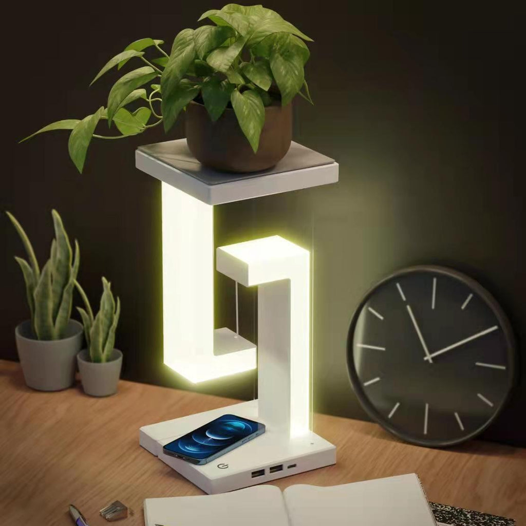Creative Smartphone Wireless Charging Suspension Table Lamp Balance Lamp Floating For Home Bedroom Maisonore