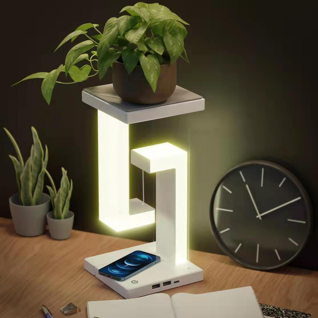 Creative Smartphone Wireless Charging Suspension Table Lamp Balance Lamp Floating For Home Bedroom Maisonore