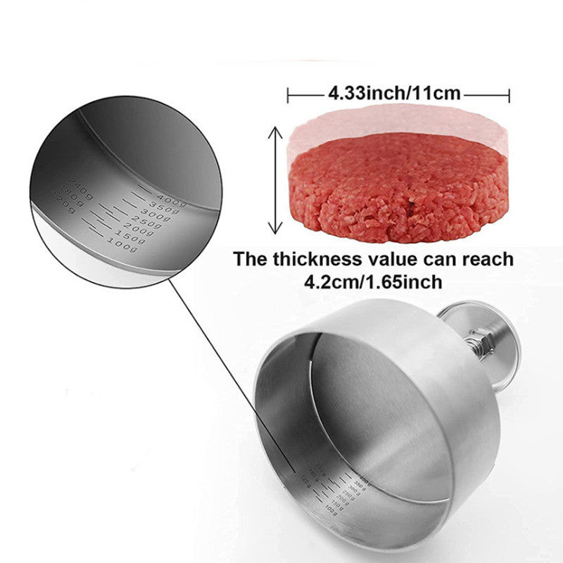 Stainless Steel Patties Mould Burger Meat Press Kitchen Gadgets Maisonore