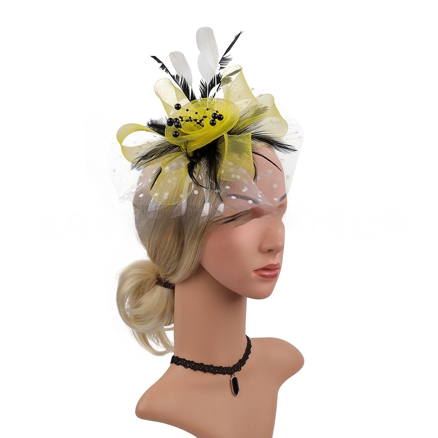 Headwear Bridal Hair Accessories Mesh Billycock Headband Maisonore