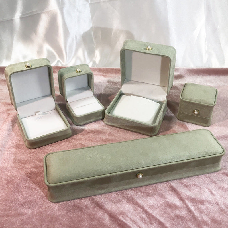 Fashion Flannel Waist-tight Jewelry Box Pearl Buckle Maisonore