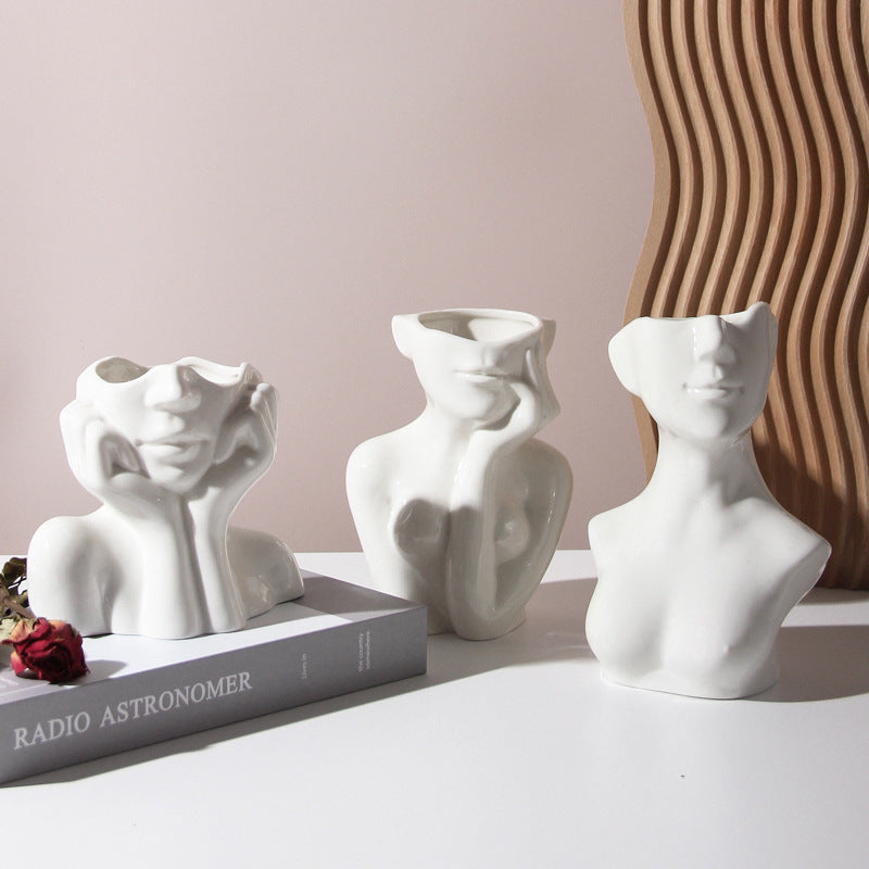 Human Body Shape Ceramic Vase maisonore shop